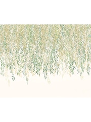 Ohpopsi Sage and Ochre Cascading Willow A4 Wallpaper Sample - Image 1 of 1