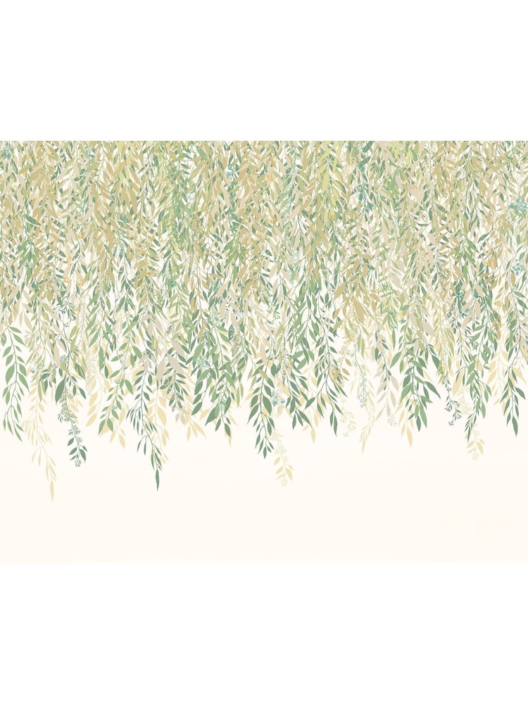 Ohpopsi Sage and Ochre Cascading Willow A4 Wallpaper Sample - Image 1 of 1 Ohpopsi Sage and Ochre Cascading Willow A4 Wallpaper Sample - Image 1 of 1