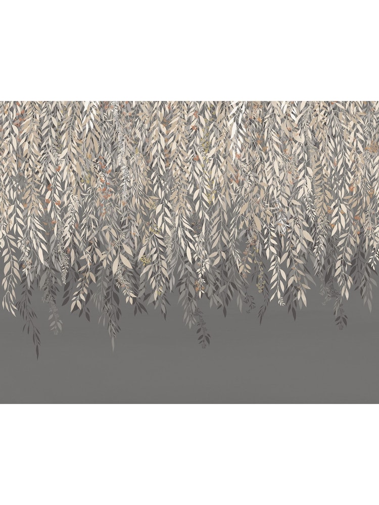 Ohpopsi Charcoal Cascading Willow A4 Wallpaper Sample - Image 1 of 1 Ohpopsi Charcoal Cascading Willow A4 Wallpaper Sample - Image 1 of 1