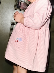 Pink Stripe Long Sleeve Cotton Dress (3mths-8yrs) - Image 4 of 8