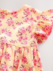 Yellow Ditsy Ric Rac Frill Sleeve Dress (3mths-8yrs) - Image 7 of 8