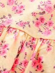 Yellow Ditsy Ric Rac Frill Sleeve Dress (3mths-8yrs) - Image 8 of 8