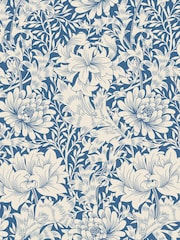 Hoopla Walls Indigo Blue Chrysanthemum A4 Wallpaper Sample - Image 1 of 1