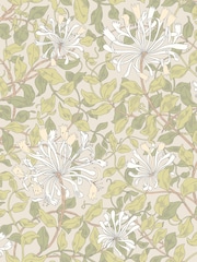Hoopla Walls Stone Natural Honeysuckle Leaf Trail A4 Wallpaper Sample - Image 1 of 1