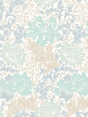 Hoopla Walls Duckegg Blue Chrysanthemum A4 Wallpaper Sample - Image 1 of 1
