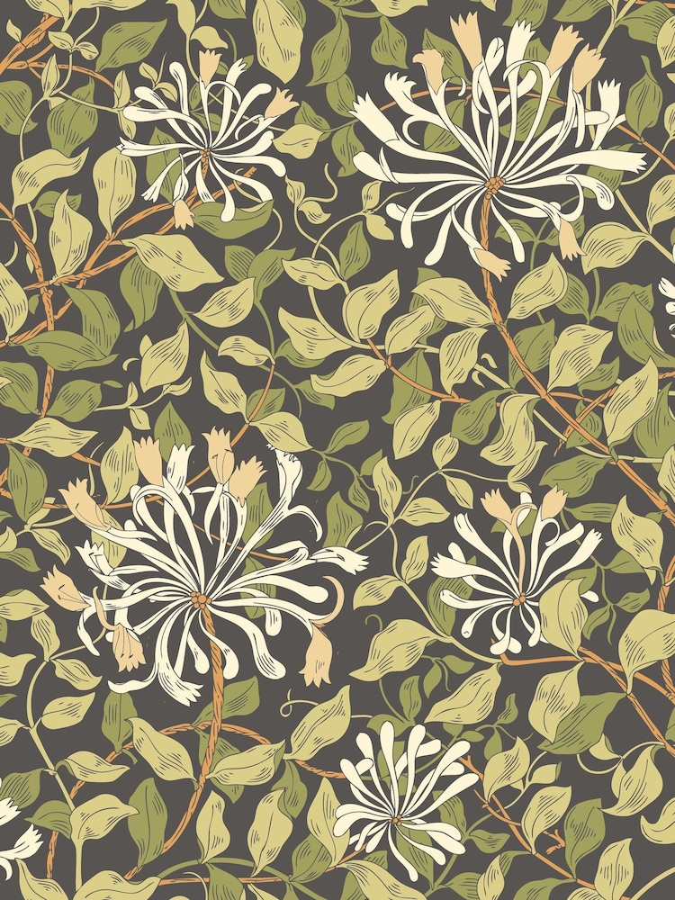 Hoopla Walls Chalkboard Honeysuckle Leaf Trail A4 Wallpaper Sample - Image 1 of 1 Hoopla Walls Chalkboard Honeysuckle Leaf Trail A4 Wallpaper Sample - Image 1 of 1
