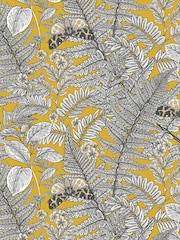 Hoopla Walls Mustard Wild Ferns A4 Wallpaper Sample - Image 1 of 1