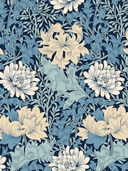 Hoopla Walls Navy Mix Chrysanthemum A4 Wallpaper Sample - Image 1 of 1