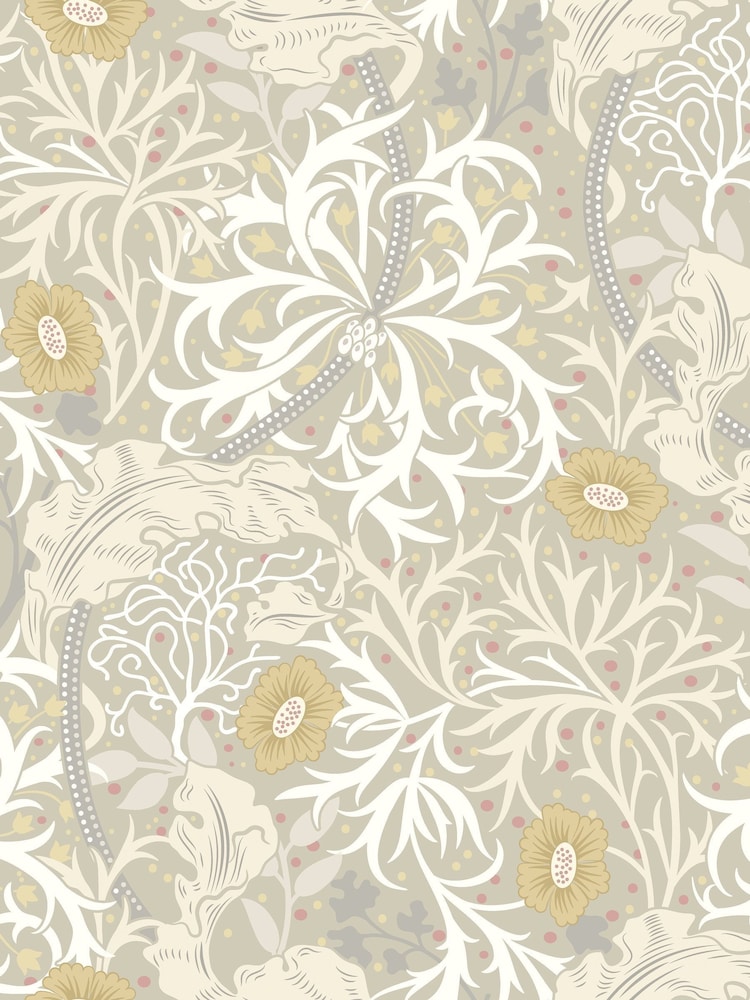 Hoopla Walls Fossil Grey Seaweed Garden A4 Wallpaper Sample - Image 1 of 1 Hoopla Walls Fossil Grey Seaweed Garden A4 Wallpaper Sample - Image 1 of 1