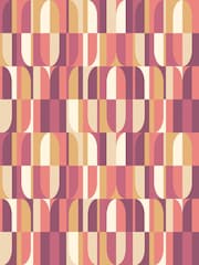 Hoopla Walls Plum Gold Building Blocks A4 Wallpaper Sample - Image 1 of 1