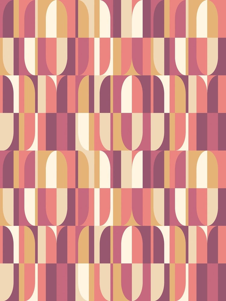Hoopla Walls Plum Gold Building Blocks A4 Wallpaper Sample - Image 1 of 1 Hoopla Walls Plum Gold Building Blocks A4 Wallpaper Sample - Image 1 of 1