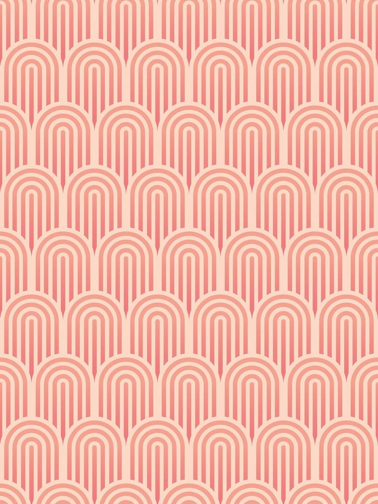 Hoopla Walls Blush Pink Retro Arch A4 Wallpaper Sample - Image 1 of 1