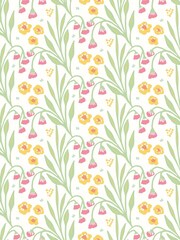 Hoopla Walls Spring Bloom Meadow Stripe A4 Wallpaper Sample - Image 1 of 1