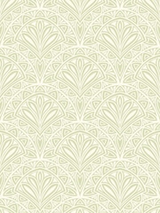 Hoopla Walls Green Ditsy Deco Fan A4 Wallpaper Sample - Image 1 of 1