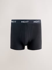 Blue/ Black Waistbands 5 Pack A-Front Cotton Rich Boxers - Image 2 of 8