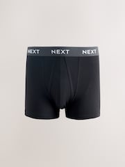 Blue/ Black Waistbands 5 Pack A-Front Cotton Rich Boxers - Image 3 of 8