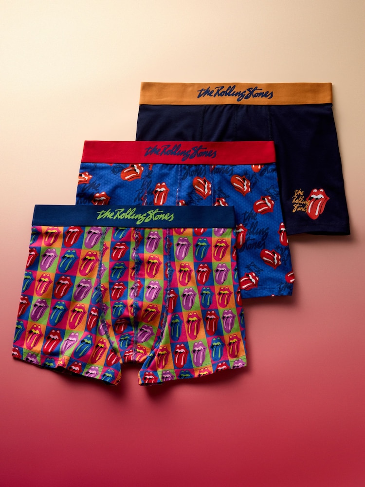 Blue The Rolling Stones Boxers 3 Pack - Image 1 of 1