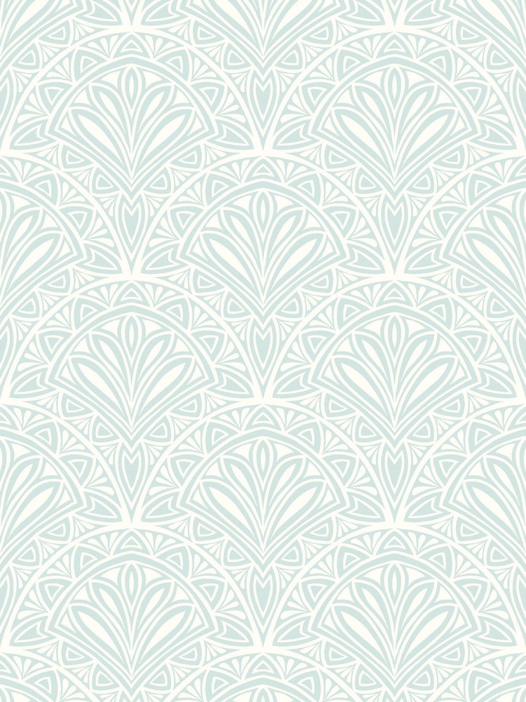 Hoopla Walls Blue Ditsy Deco Fan A4 Wallpaper Sample - Image 1 of 1 Hoopla Walls Blue Ditsy Deco Fan A4 Wallpaper Sample - Image 1 of 1