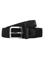 JACK & JONES Black Woven Belt - Image 1 of 5