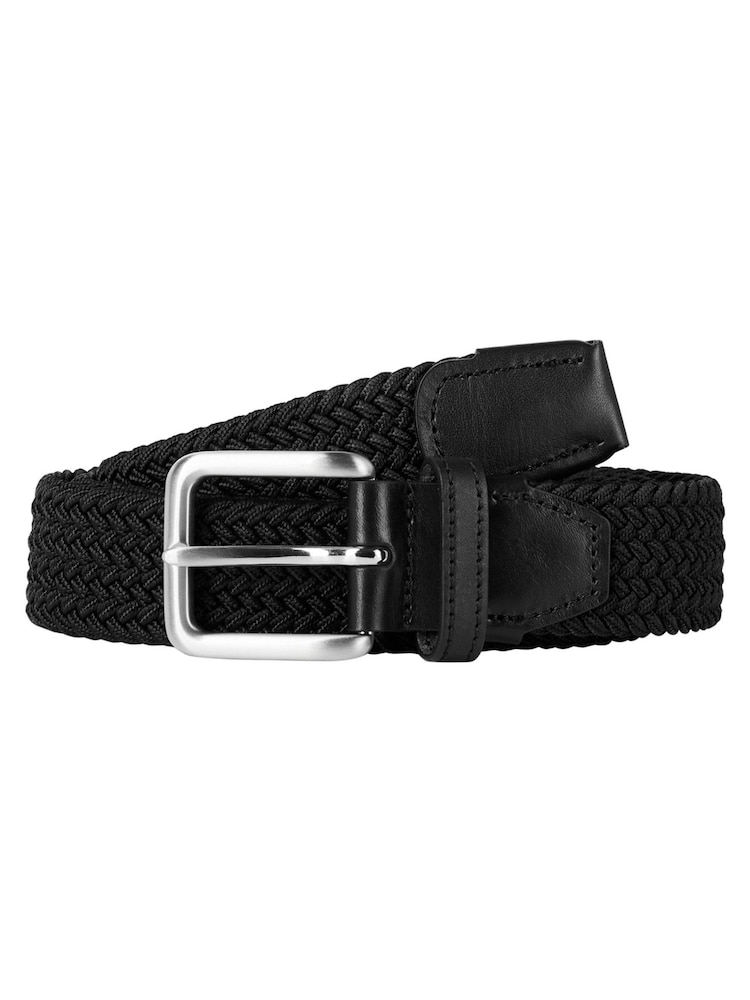 JACK & JONES Black Woven Belt - Image 1 of 5 JACK & JONES Black Woven Belt - Image 1 of 5