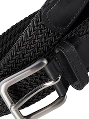 JACK & JONES Black Woven Belt - Image 3 of 5