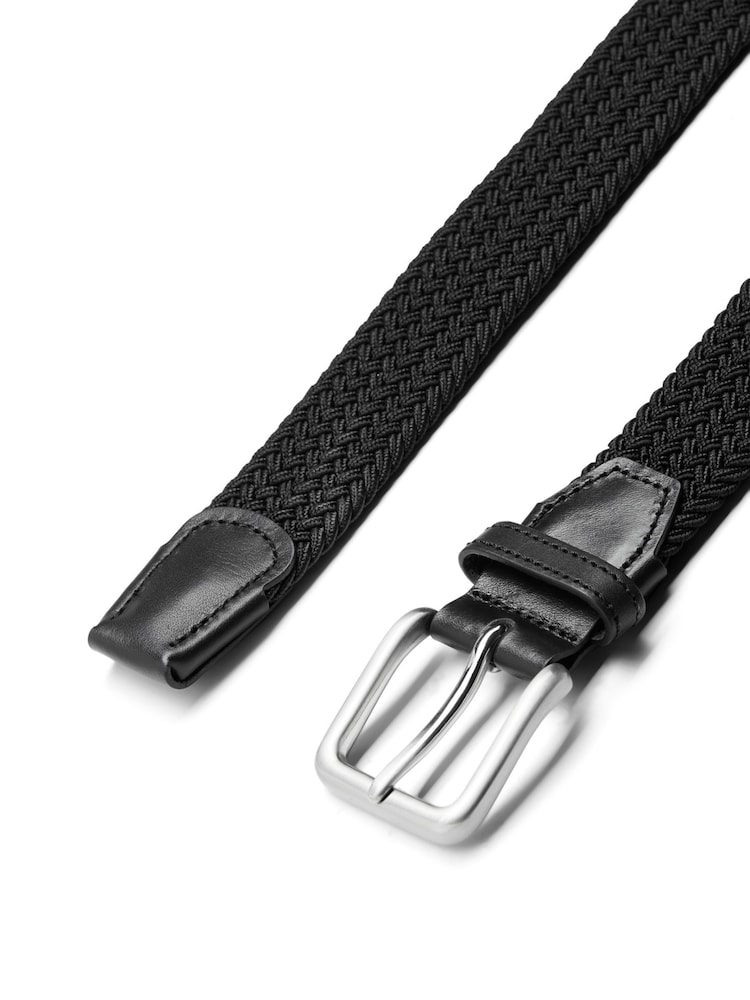 JACK & JONES Black Woven Belt - Image 5 of 5 JACK & JONES Black Woven Belt - Image 5 of 5