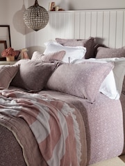 Secret Linen Store Pink Jasmine Floral Jacquard 100% Cotton Duvet Cover - Image 3 of 5