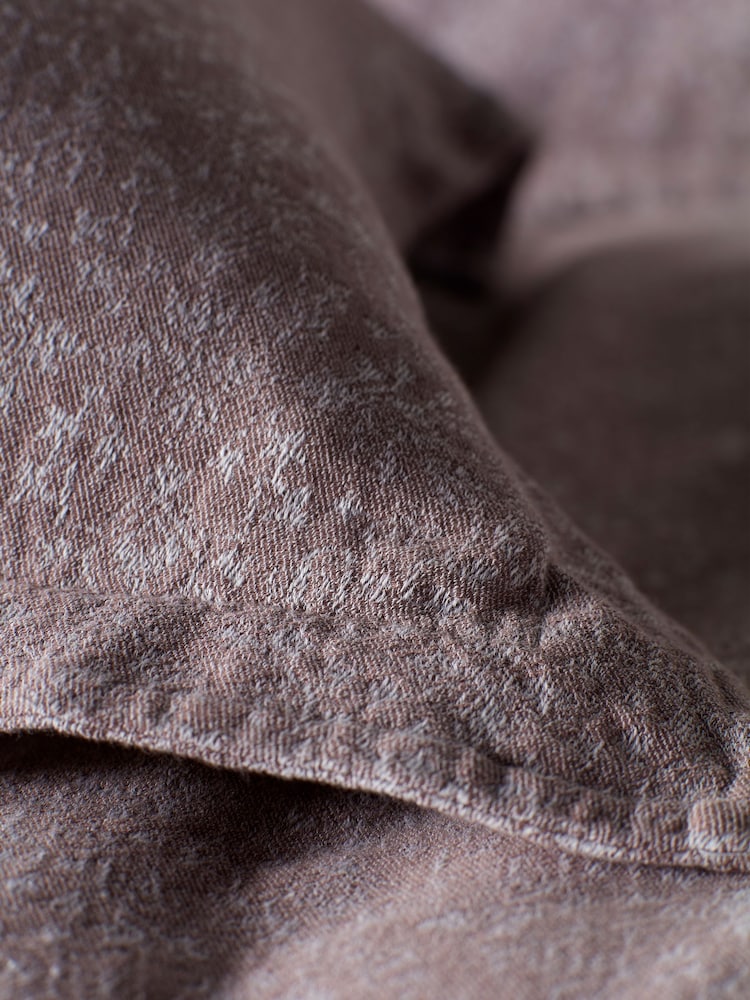 Secret Linen Store Pink Jasmine Floral Jacquard 100% Cotton Duvet Cover - Image 5 of 5