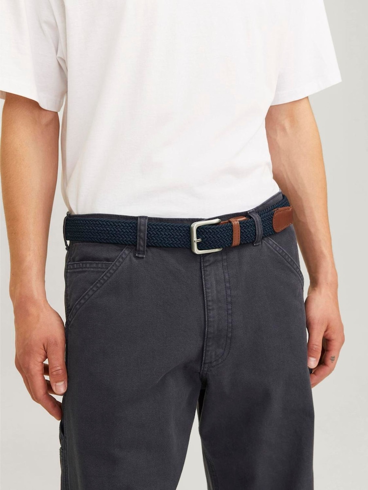 JACK & JONES Blue Woven Belt - Image 1 of 6