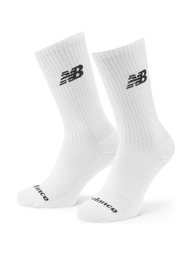 New Balance White Every Day Crew Socks 6 Pack - Image 2 of 3