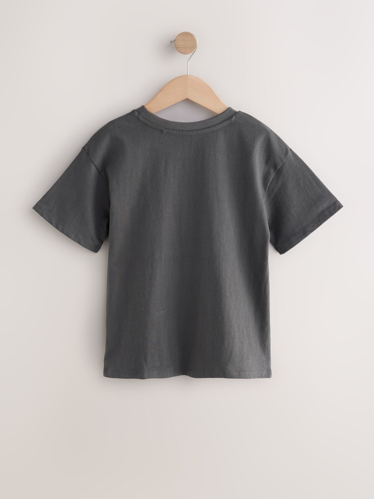 Grey Oversized Graphic Print T-Shirt (3-16yrs) - Image 2 of 4