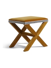 Oka Camel Vaquero Velvet Stool - Image 2 of 6
