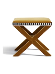 Oka Camel Vaquero Velvet Stool - Image 3 of 6