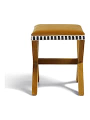 Oka Camel Vaquero Velvet Stool - Image 4 of 6