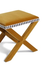 Oka Camel Vaquero Velvet Stool - Image 5 of 6