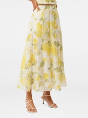 Forever New Yellow Laia Midi Skirt - Image 4 of 5