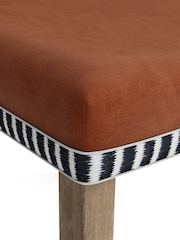 Oka Dirty Orange Abbey Velvet Dining Chair - Image 2 of 6