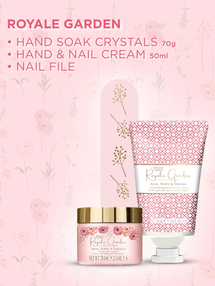 Baylis & Harding Royale Garden Rose, Poppy Vanilla Luxury Manicure Gift Set - Image 2 of 5