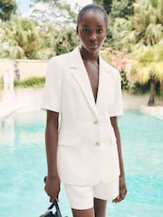 Forever New White Azura Short Sleeves Jacket - Image 1 of 5