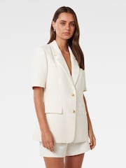 Forever New White Azura Short Sleeves Jacket - Image 4 of 5
