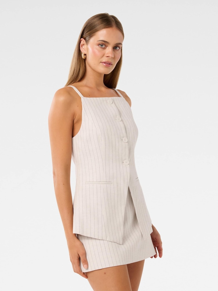 Forever New Cream Ronnie High Neck Waistcoat - Image 4 of 5