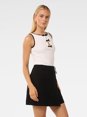 Forever New White Brookie Bow Front Tank Top - Image 4 of 5