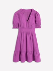 Boden Purple Anna Double Cloth Short 100% Cotton Dress - Image 2 of 5
