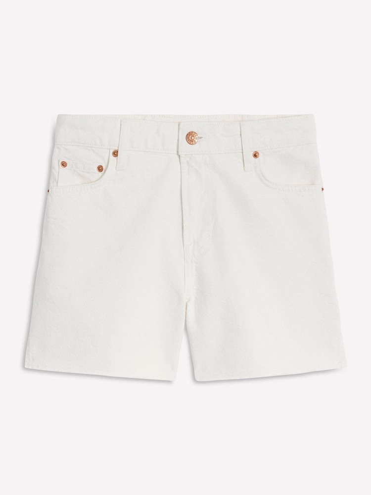 Boden White 100% Cotton Cut Off Denim Shorts - Image 1 of 1