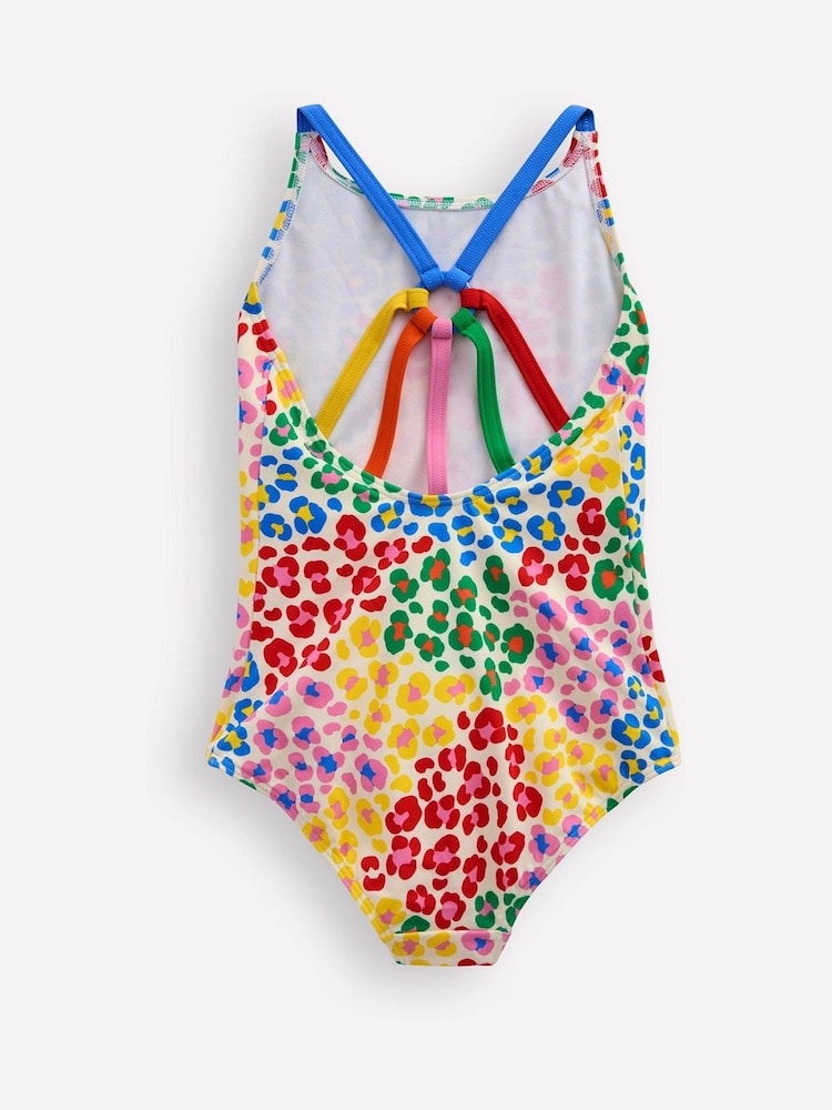 Multi Rainbow Leopard - Boden Selena Rainbow Strap Swimsuit - صورة 4 من 4