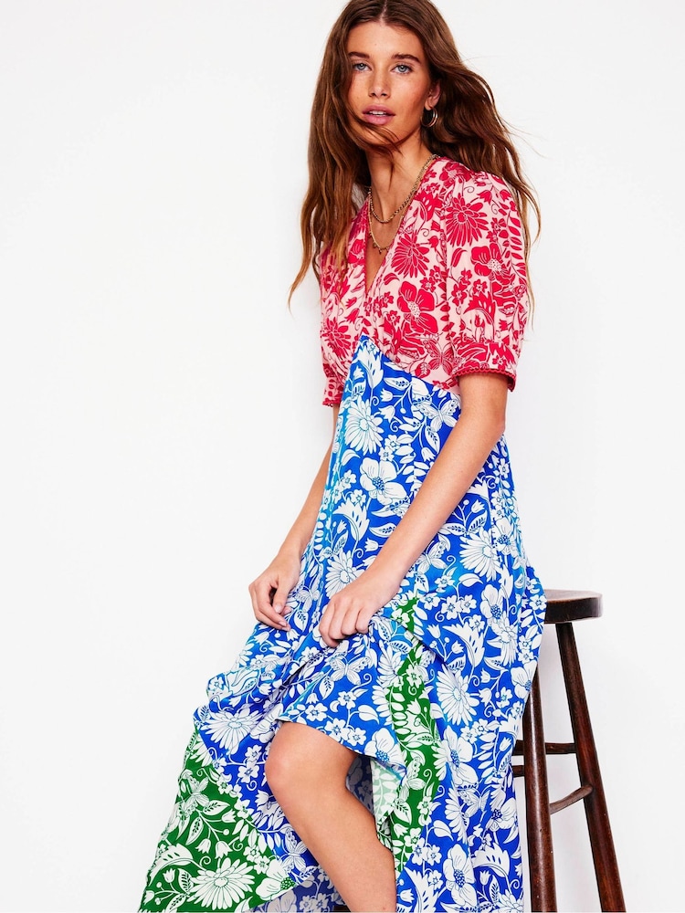 Boden Blue Rosie Godet Tea Dress - Image 2 of 5