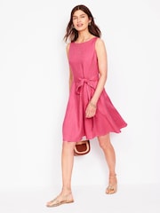 Boden Pink Anya Sleeveless 100% Linen Dress - Image 2 of 5