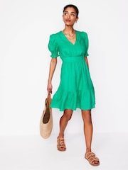 Boden Green Anna Short 100% Linen Dress - Image 4 of 5