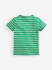 Boden Green 100% Cotton Appliqué T-Shirt - Image 2 of 3