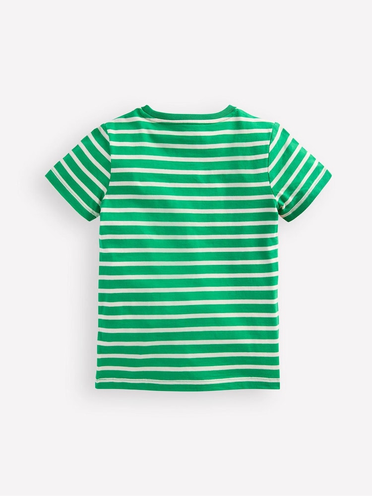 Boden Green 100% Cotton Appliqué T-Shirt - Image 2 of 3 Boden Green 100% Cotton Appliqué T-Shirt - Image 2 of 3